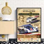 cartel de carreras de automovilismo vintage