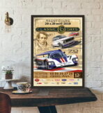 cartel de carreras de automovilismo vintage