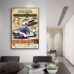 cartel de carreras de automovilismo vintage