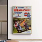 cartel de carreras de motocicletas vintage