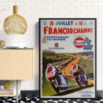 cartel de carreras de motocicletas vintage