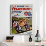 cartel de carreras de motocicletas vintage