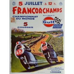cartel de carreras de motocicletas vintage