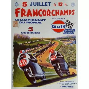 cartel de carreras de motocicletas vintage