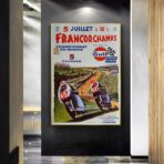 cartel de carreras de motocicletas vintage