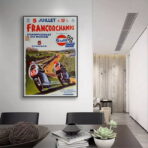 cartel de carreras de motocicletas vintage