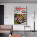 cartel de carreras de motocicletas vintage
