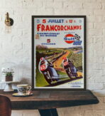 cartel de carreras de motocicletas vintage