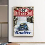 cartel de carrera de rally vintage