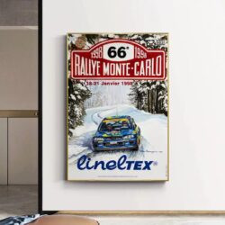 cartel de carrera de rally vintage