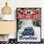cartel de carrera de rally vintage