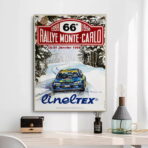 cartel de carrera de rally vintage
