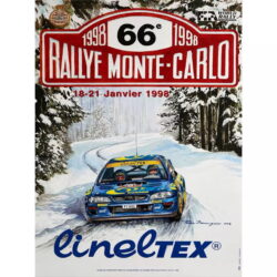 cartel de carrera de rally vintage