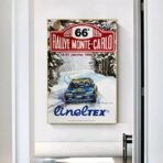 cartel de carrera de rally vintage