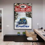 cartel de carrera de rally vintage