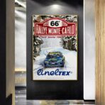 cartel de carrera de rally vintage