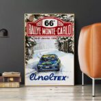 cartel de carrera de rally vintage