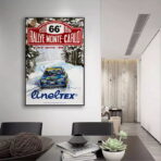 cartel de carrera de rally vintage