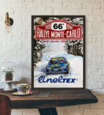 cartel de carrera de rally vintage