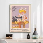 cartel de costura nino vintage