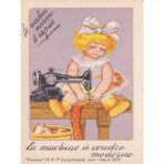 cartel de costura nino vintage