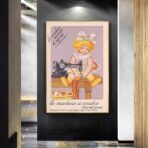 cartel de costura nino vintage