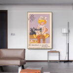 cartel de costura nino vintage
