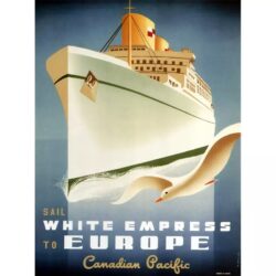 cartel de crucero vintage
