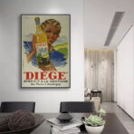 affiche cuisine vintage alcool