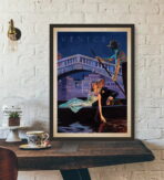 cartel de arte de pareja vintage