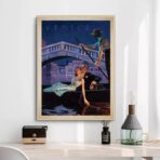 cartel de arte de pareja vintage