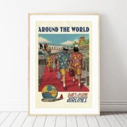 cartel daft punk alrededor del mundo