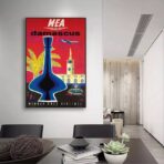 cartel vintage damasco