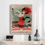 poster vintage champan puro damery epernay