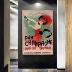 poster vintage champan puro damery epernay