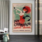 poster vintage champan puro damery epernay