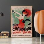 poster vintage champan puro damery epernay