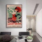 poster vintage champan puro damery epernay