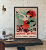 poster vintage champan puro damery epernay