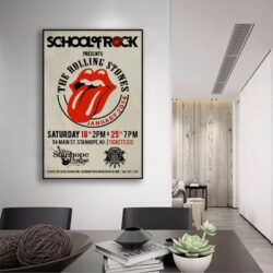 cartel concierto vintage de los rolling stones