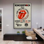 cartel concierto vintage de los rolling stones