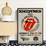 cartel concierto vintage de los rolling stones