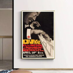 cartel vintage de jazz duke ellinghon