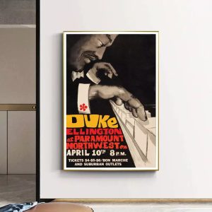 cartel vintage de jazz duke ellinghon