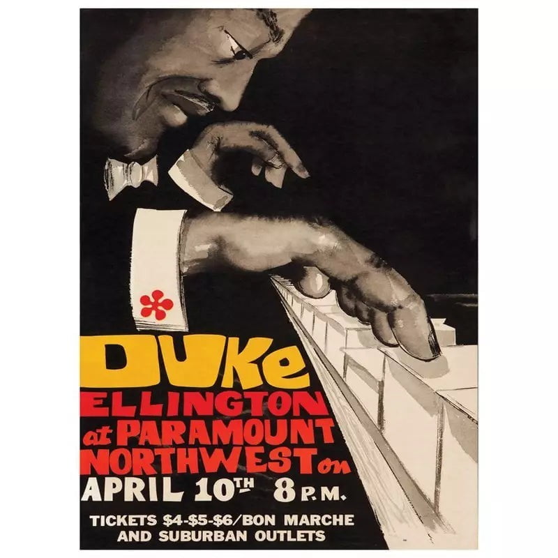 cartel vintage de jazz duke ellinghon cartel vintage de jazz duke ellinghon