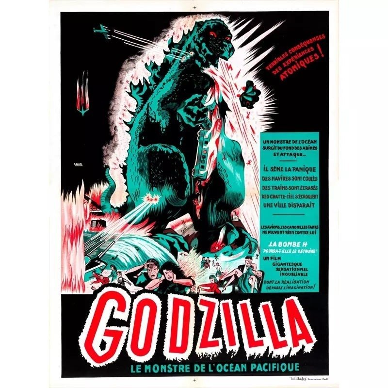 cartel de pelicula vintage godzilla cartel de pelicula vintage godzilla