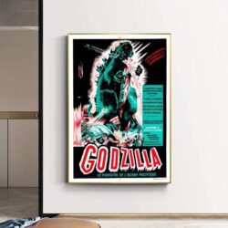 cartel de pelicula vintage godzilla