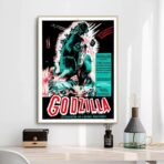 cartel de pelicula vintage godzilla