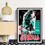 cartel de pelicula vintage godzilla
