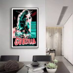 cartel de pelicula vintage godzilla